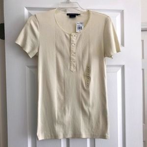 Ralph Lauren Sport Cream Henley Short Sleeve shirt